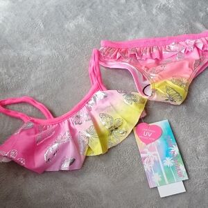 Pink Platinum Pink and Yellow Kids Swim Set